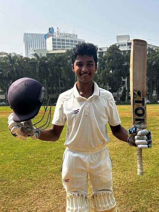 Janmay Patil score 248 runs in Harish shild cricket tournament at Mumbai