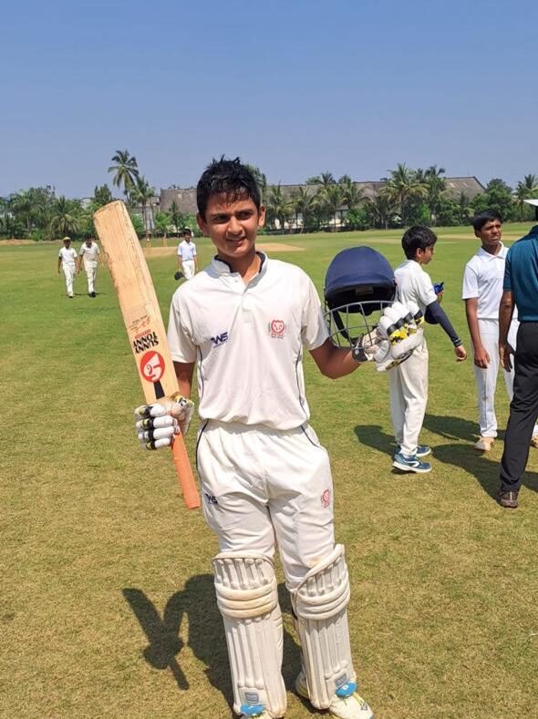 Vidhiraj Shukla score 122 runs in Harish shild cricket tournament at Mumbai